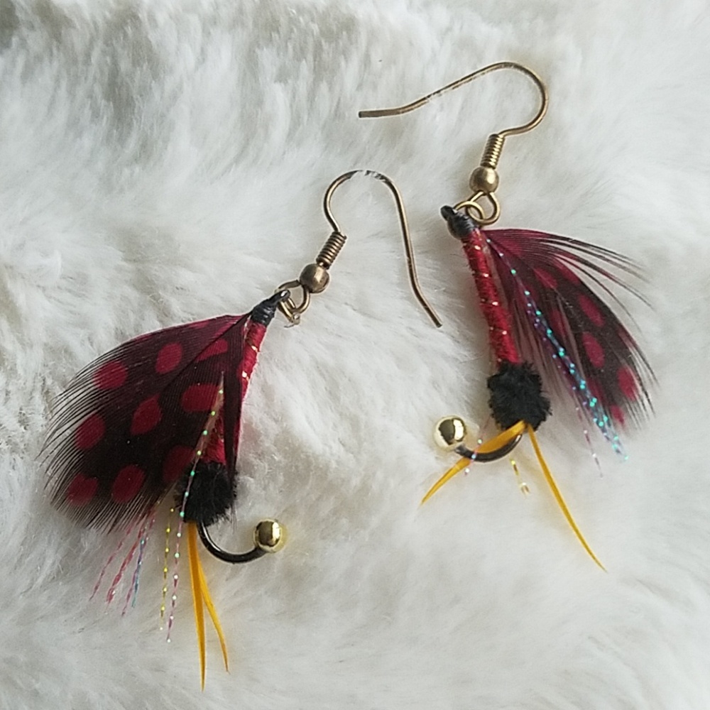 Custom made fishing lure earrings